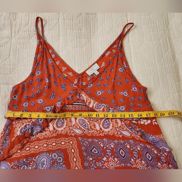 Patrons of Peace Paisley Ruffle Crop Top-size Medium - Picture 6 of 9